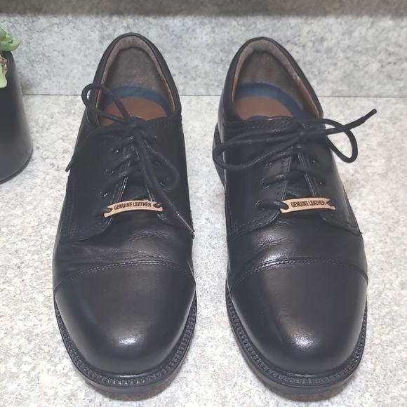 Dockers Leather Lace Up Black Men's Shoes - Picture 1 of 10